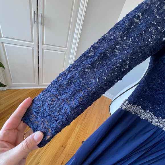 Alex Evenings size 6 V-neck lace embellished sparkle mature mother of the bride - Picture 9 of 14